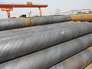 Welding treatment of thick-walled spiral steel pipe